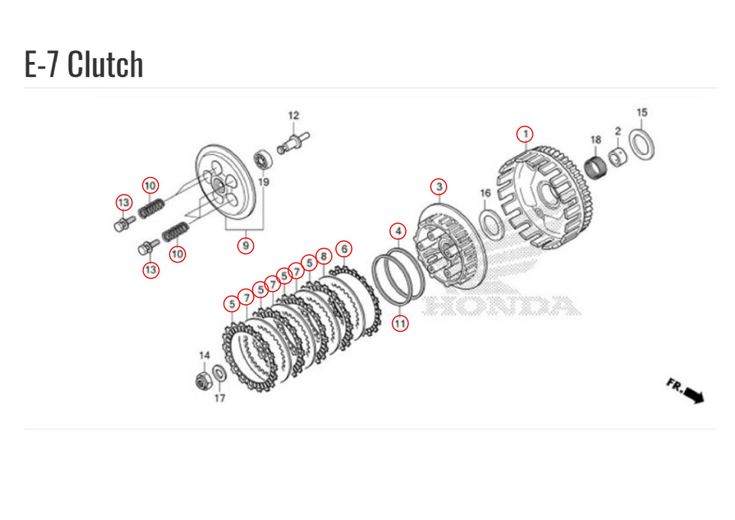 CBR300R/CRF250L COMPLETE CLUTCH ASSEMBLY