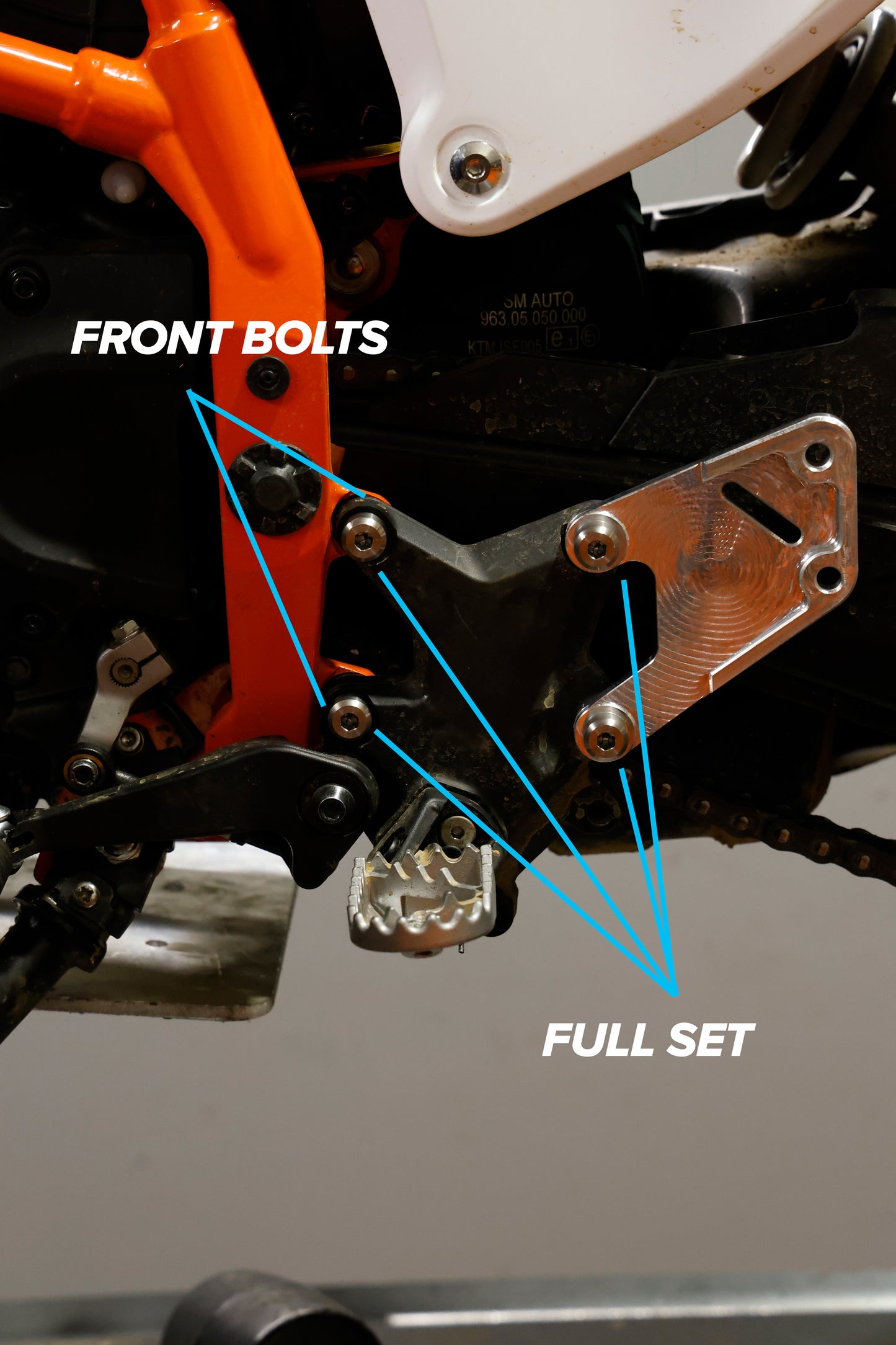 KTM 390 ADV R / ENDURO R FOOTREST HANGER BOLTS